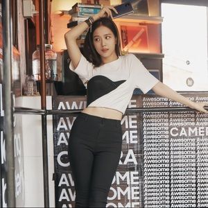 Alexander Wang Draped T-Shirt with Bustier